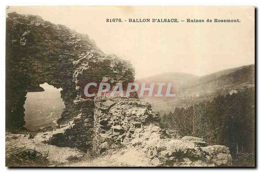 CPA Ballon d'Alsace Ruines de Rosemont 