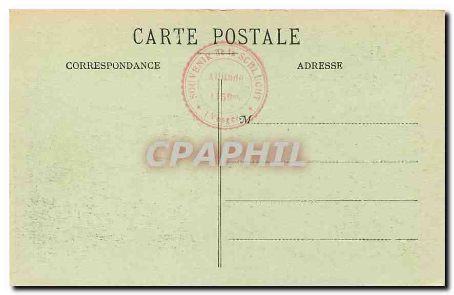 CPA La Schluct Ancienne frontiere La Roche du Diable Automobile — Rückseite