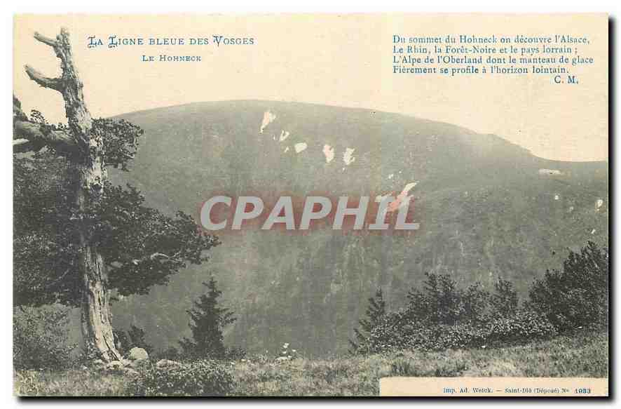 CPA La Ligne Bleue des Vosges Le Hohneck 