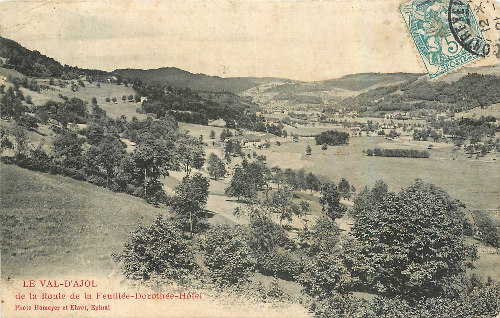 CPA Le Val d'Ajol La Route de la Feuillee Dorothee Hotel 