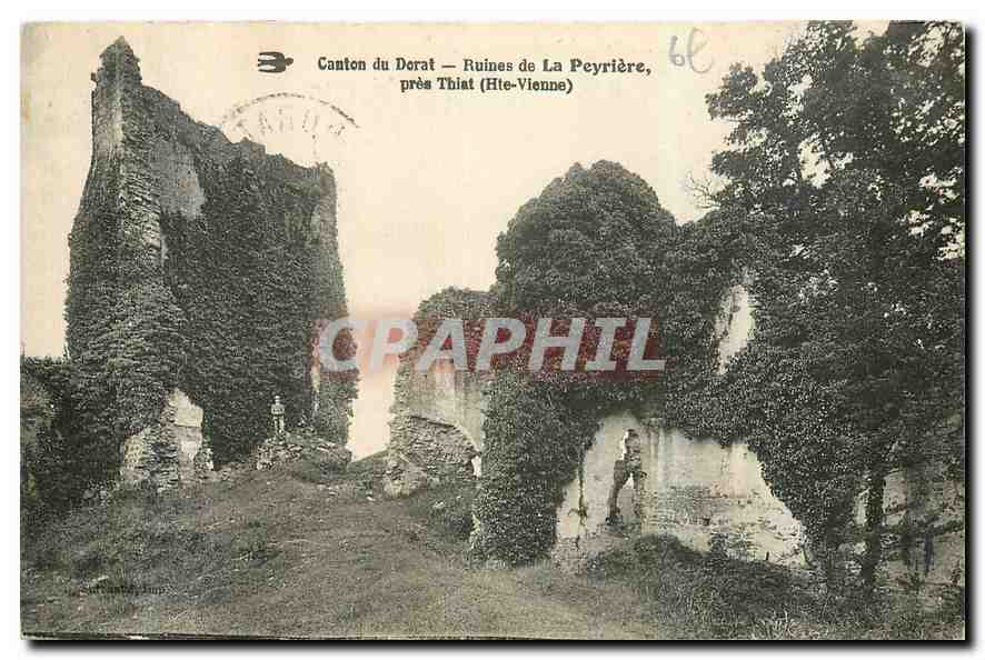 CPA Vanton du Dorat Ruines de la Peyriere pres Thiat Hte Vienne 
