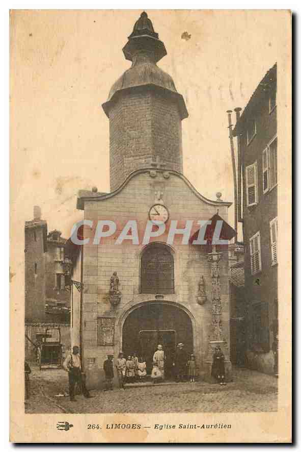 CPA Limoges Eglise Saint Auretien 