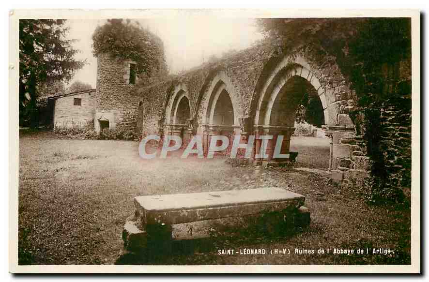 CPA Saint Leonard H Y Ruines de l'Abbaye de l'Artige 