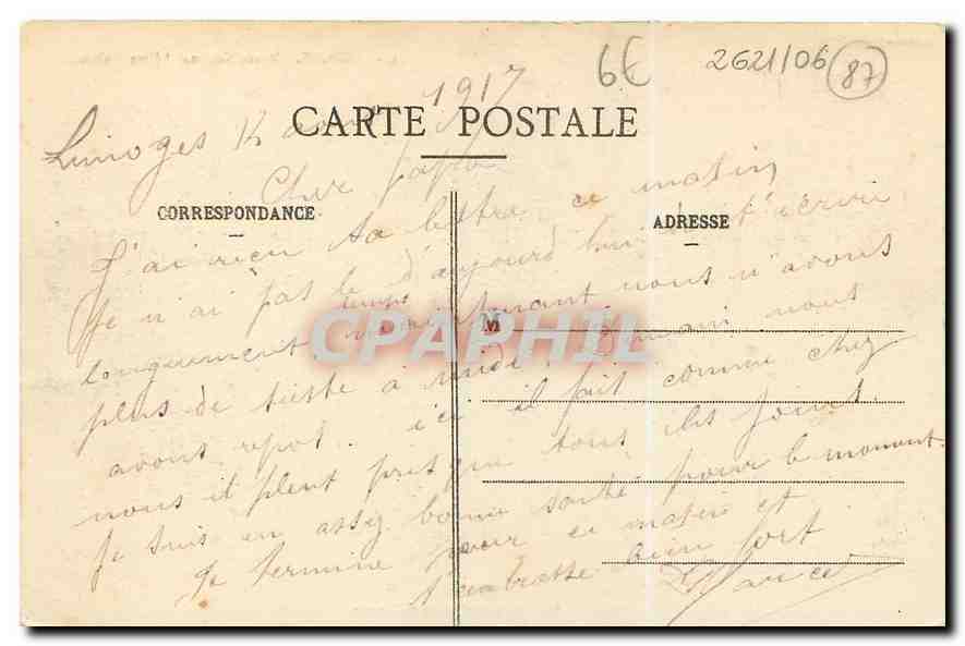 CPA Limoges Musee National Adrien Dubouche  — Back