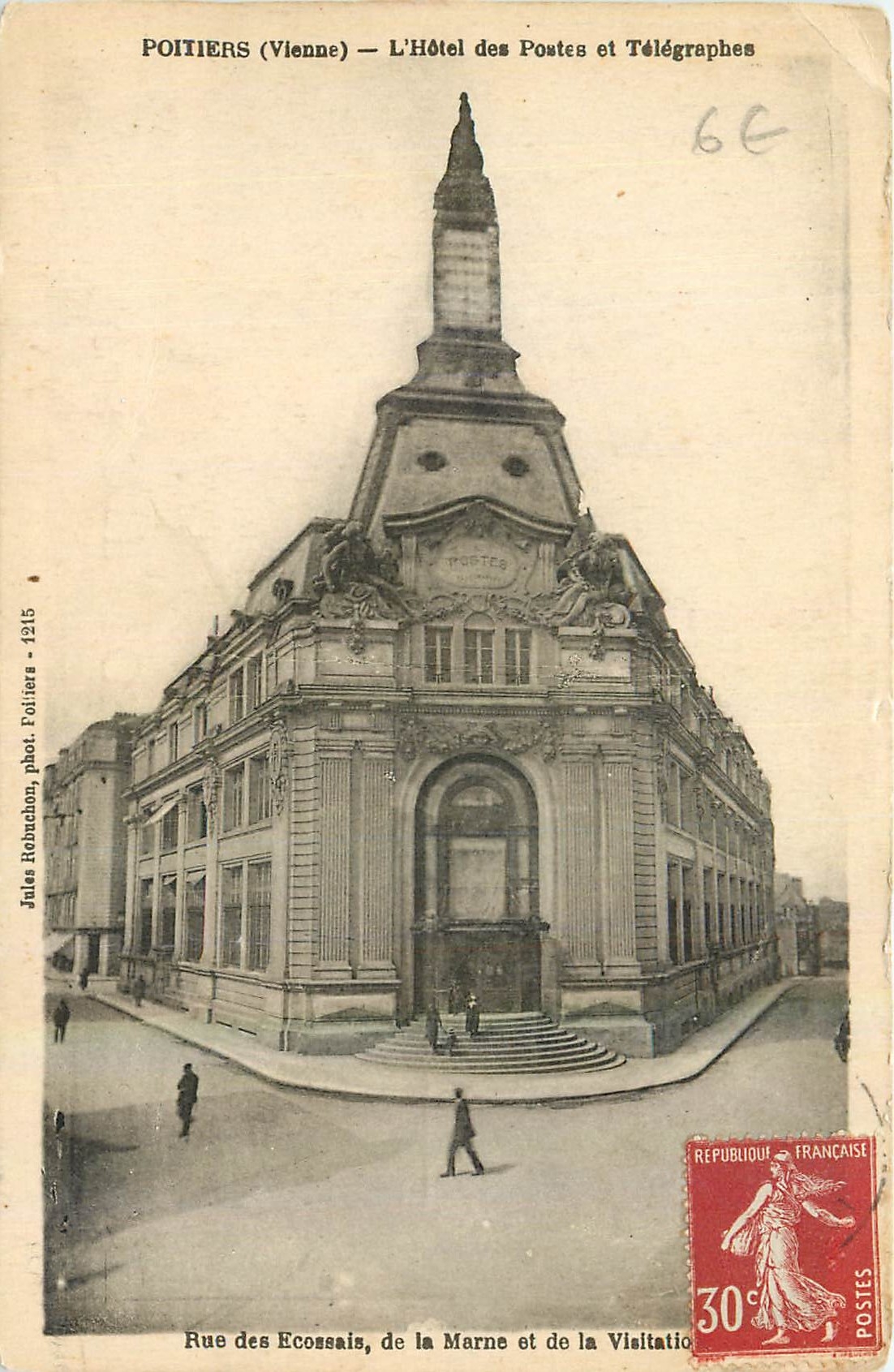 CPA Poitiers Vienne l'Hotek des Poutes et Telegraphes 