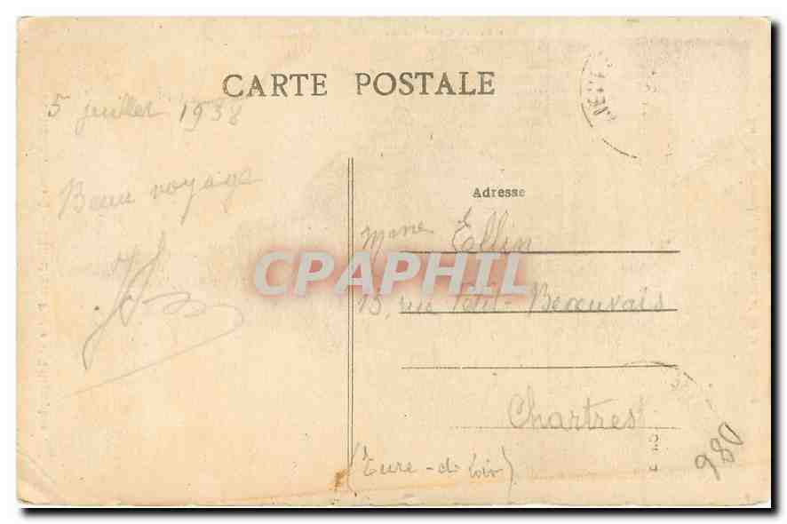 CPA Poitiers Vienne l'Hotek des Poutes et Telegraphes  — Back