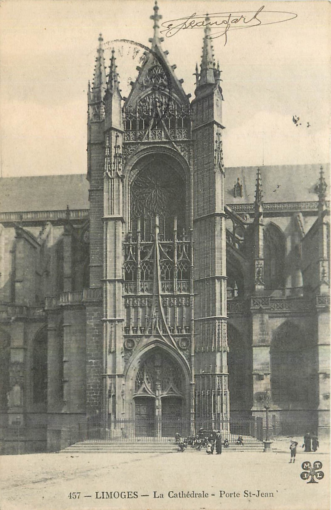 CPA Limoges La Cathedrale Porte St Jean 