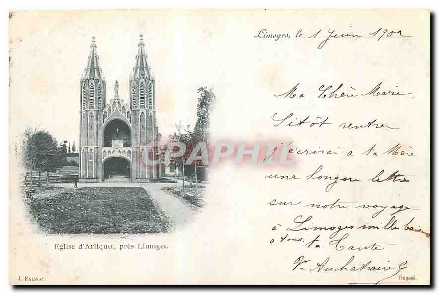 CPA Limoges Eglise d'Arliquet pres Limoges 