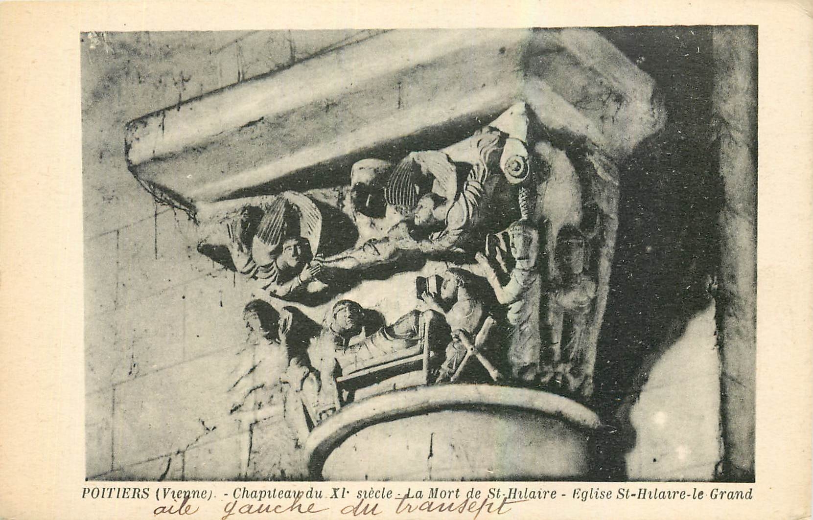 Poitiers (Vienne) - Capitello del XI secolo - La Morte di San Hulaire - Chiesa di San Hulaire-le-Grand