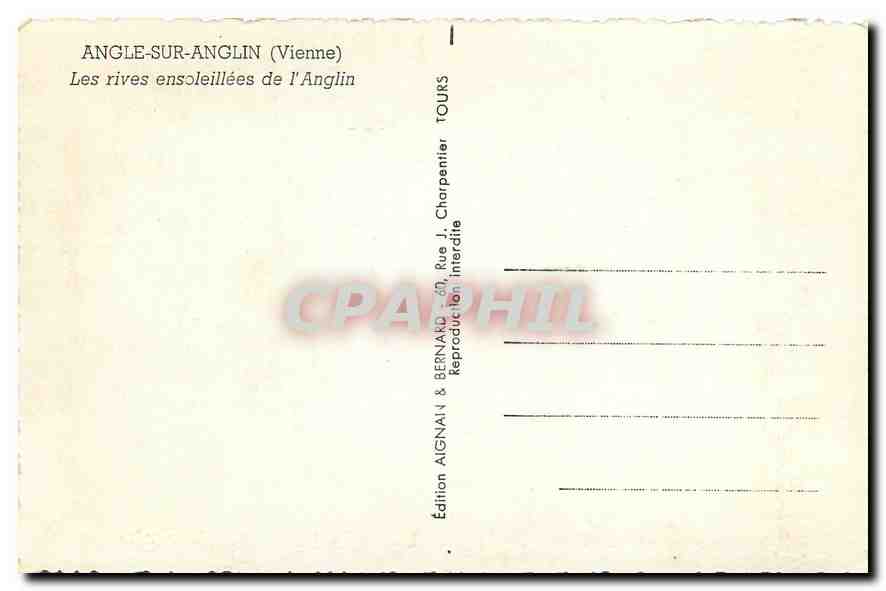CPM Angle sur Anglin Vienne Les rives ensoleillees de l'Anglin  — Back