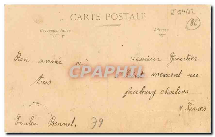 CPA Poitiers Eglise Sainte Radegonde  — Back