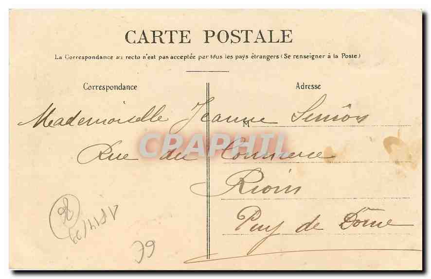 CPA Poitiers La Vierge de N D des Dunes  — Back