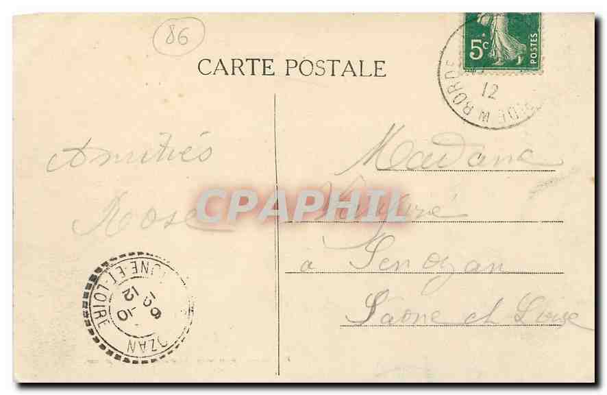 CPA Chateallerault Le Square Gambetta et les Promenades  — Back