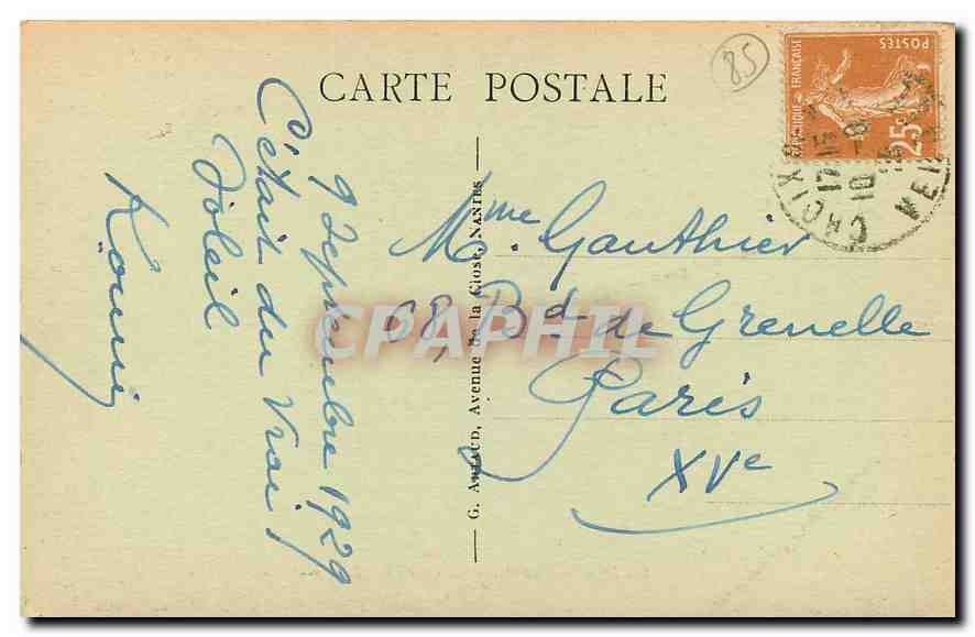 CPA St Gilles croix de Vie Le Port  — Back