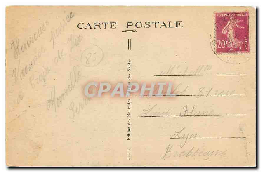 CPA Croix de Vie Vue generale de la Plage  — Verso