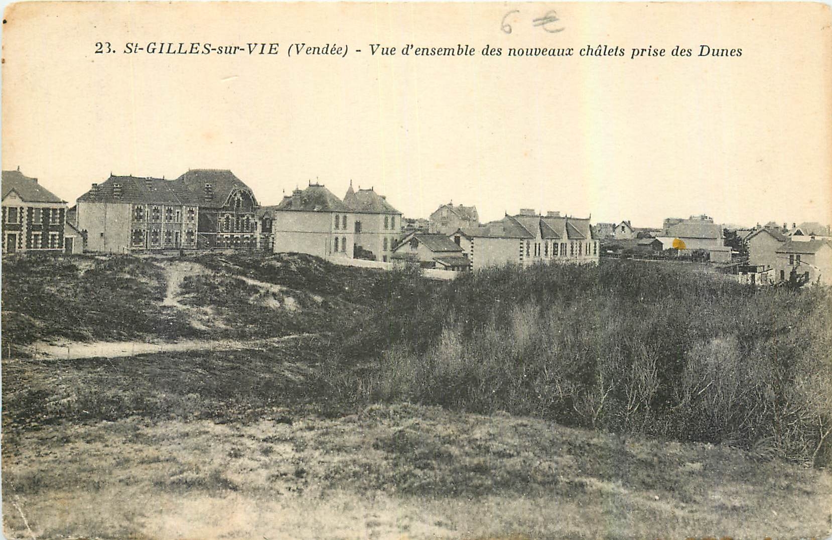 St-GILLES-sur-VIE (Vendée) — General view of the new chalets taken from the Dunes — N.P. Publisher, ROUX-de-VIE