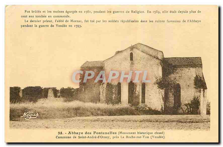 CPA Abbaye des Fontenelles Monument Historique Vendee La ocher sur Yon 