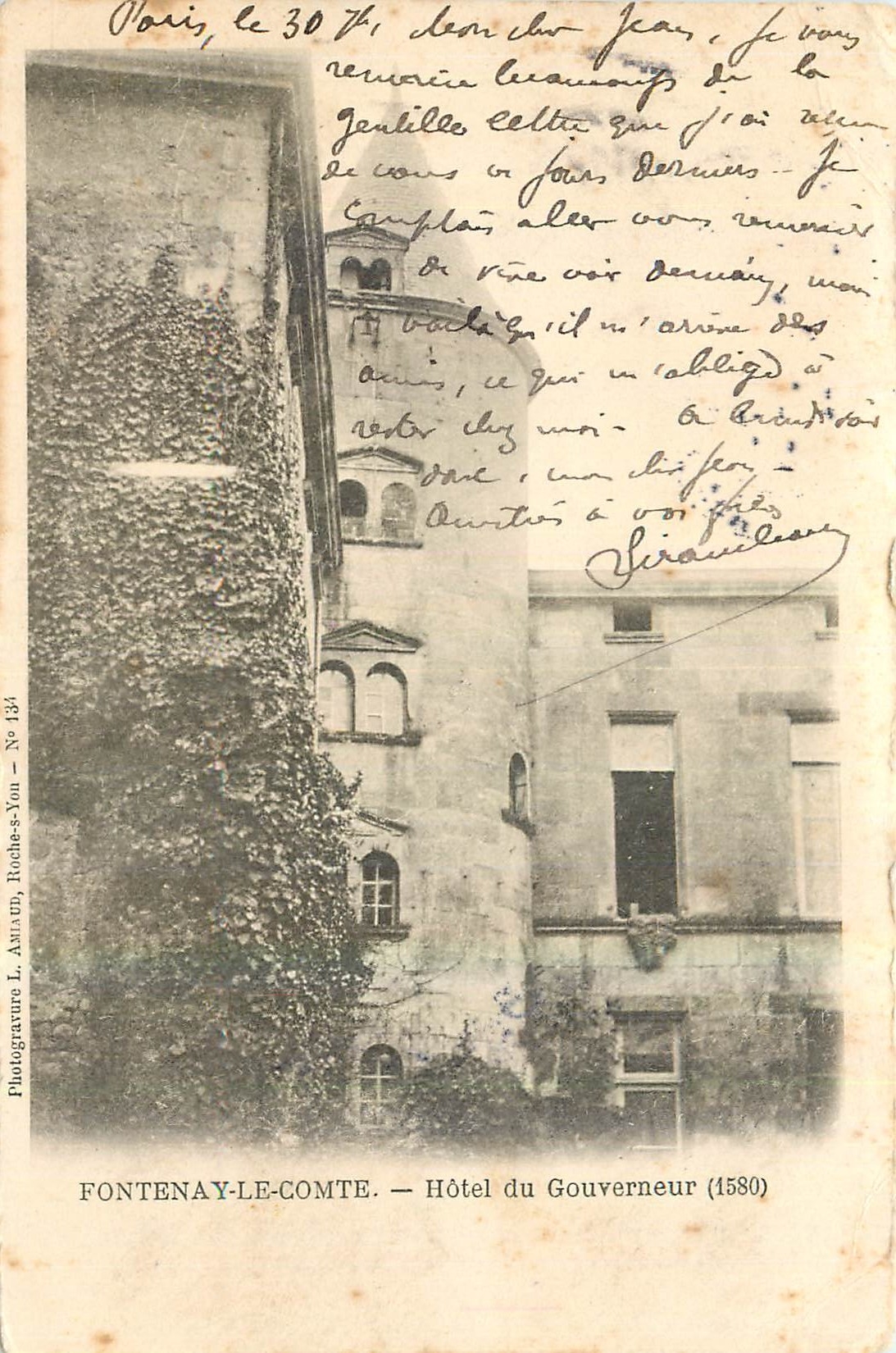 CPA Fontenay le comte Hotel de Gouverneur 