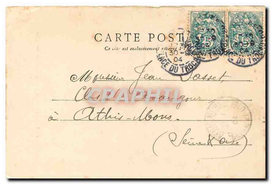 CPA Fontenay le comte Hotel de Gouverneur  — Back