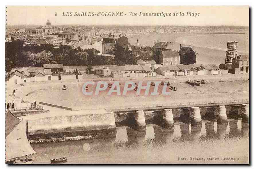 CPA Les Sables d'Olonne Vue Panoramique de la plage 