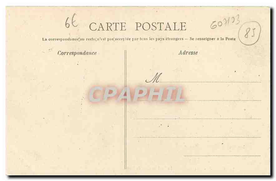 CPA Croix de Ve Vendee Le Port au clair de lune Bateaux — Verso