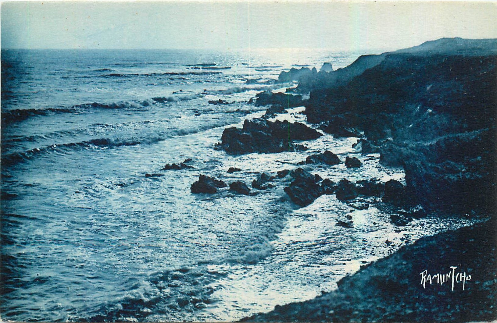 CPA Les Sables D'Olonne Coucher de Soelil a la Chaume 