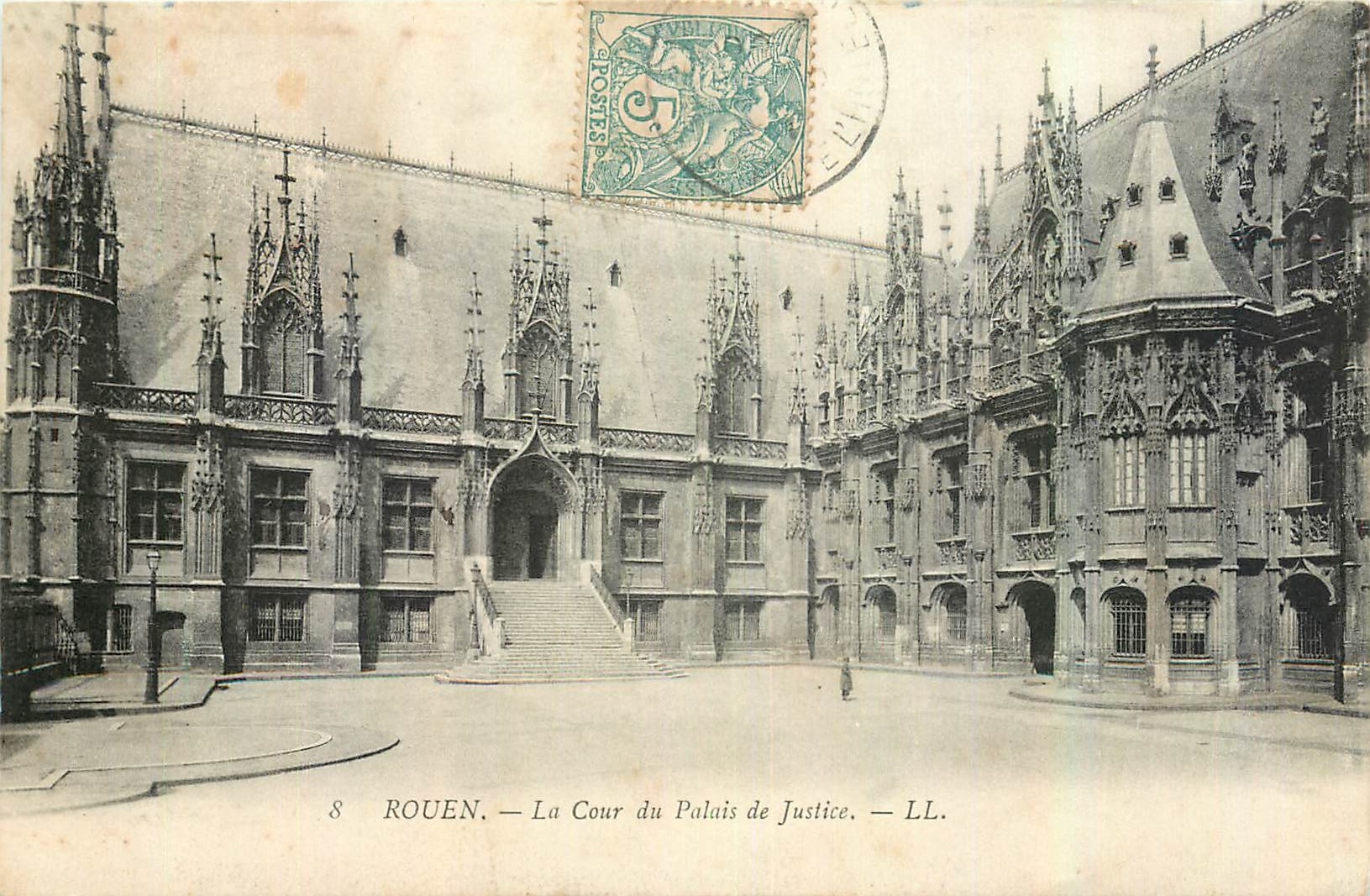 CPA Rouen La Cor du Palais de Justice 