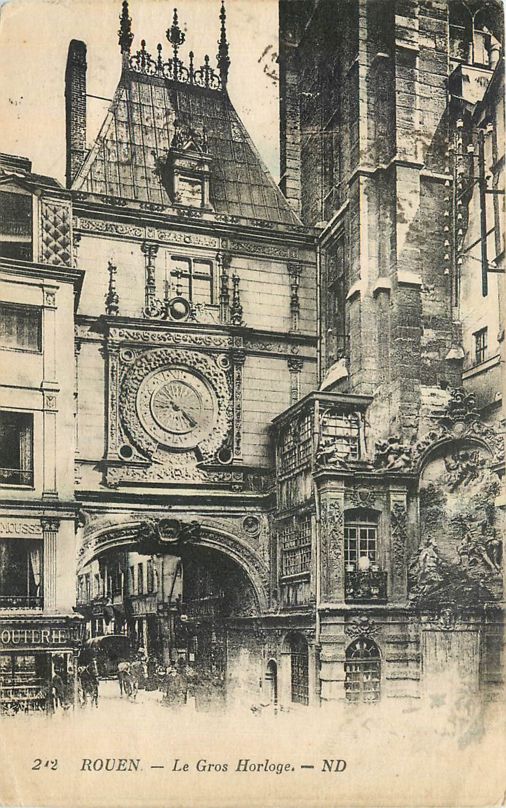 CPA Rouen Le Gros Horloge 