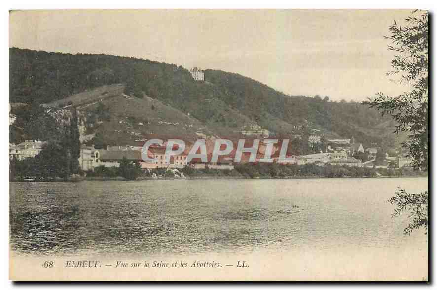 CPA Elbeuf Vue sur la Seine et les Abattoirs 