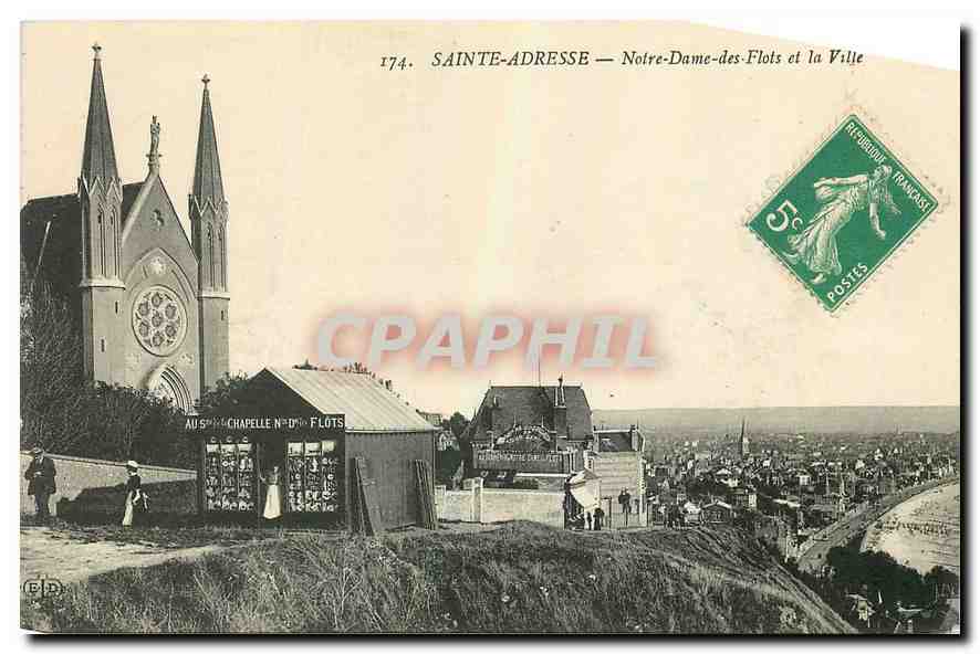 CPA Sainte Adresse Notre Dame des Flots et la Ville 