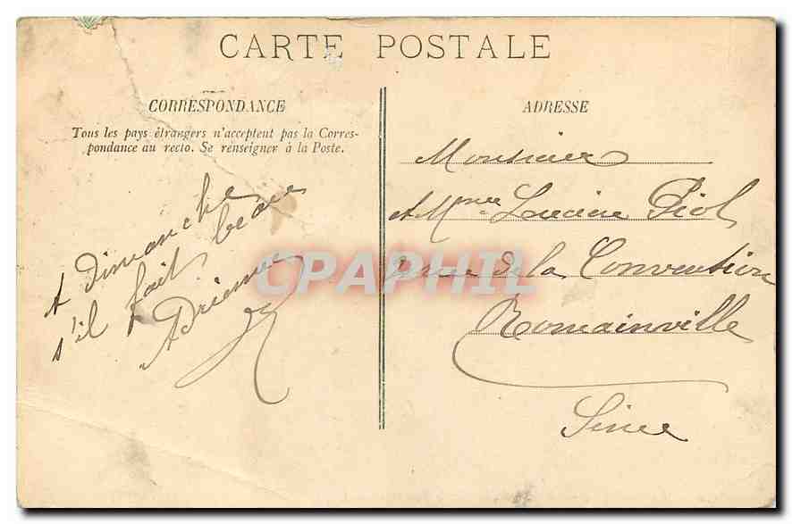 CPA Le Havre Arrivee du Bateau de Trouville  — Rückseite
