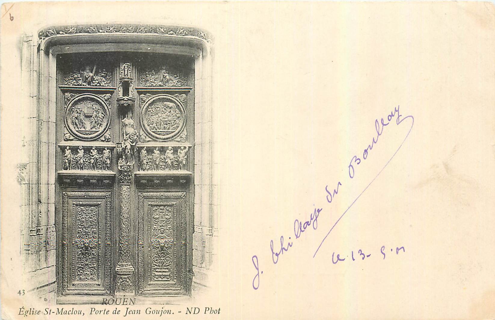 CPA Eglise St Maclou Porte du Jean Goujou Rouen