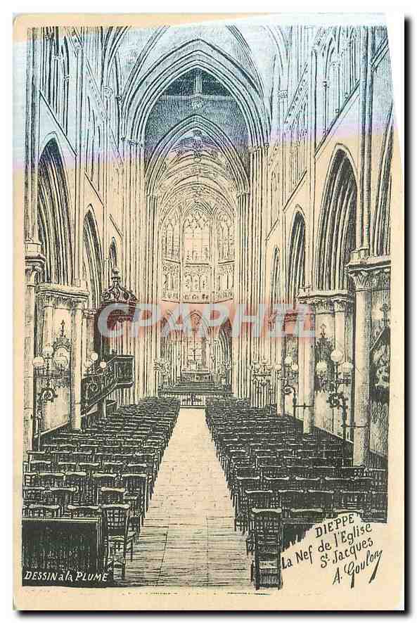 CPA Dieppe Dessin a la Plume 