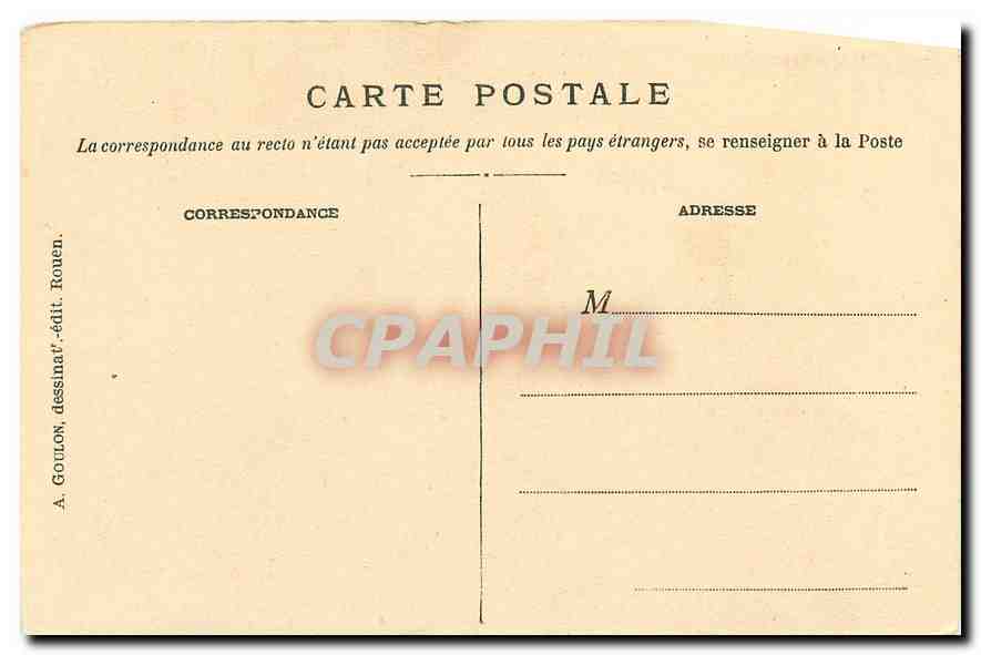 CPA Dieppe Dessin a la Plume  — Rückseite