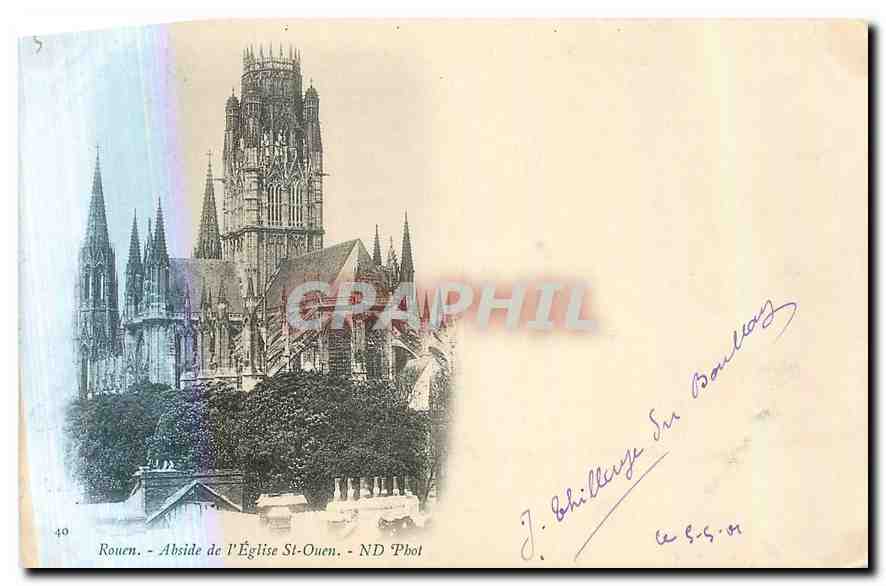 CPA Rouen Abside de l'Eglsie St Ouen 