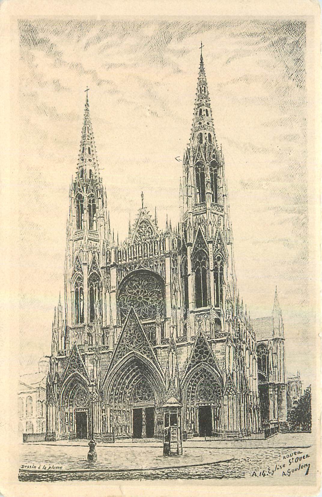 CPA Rouen Eglise St Ouen 