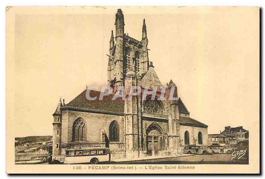 CPA Fecamp Seine Inf l'Eglise Saint Etienne 