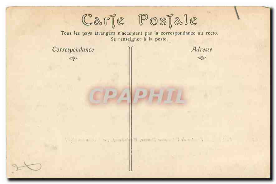 CPA Rouen Fronton de l'Ancienne Douane Haut Relief Coustou — Rückseite