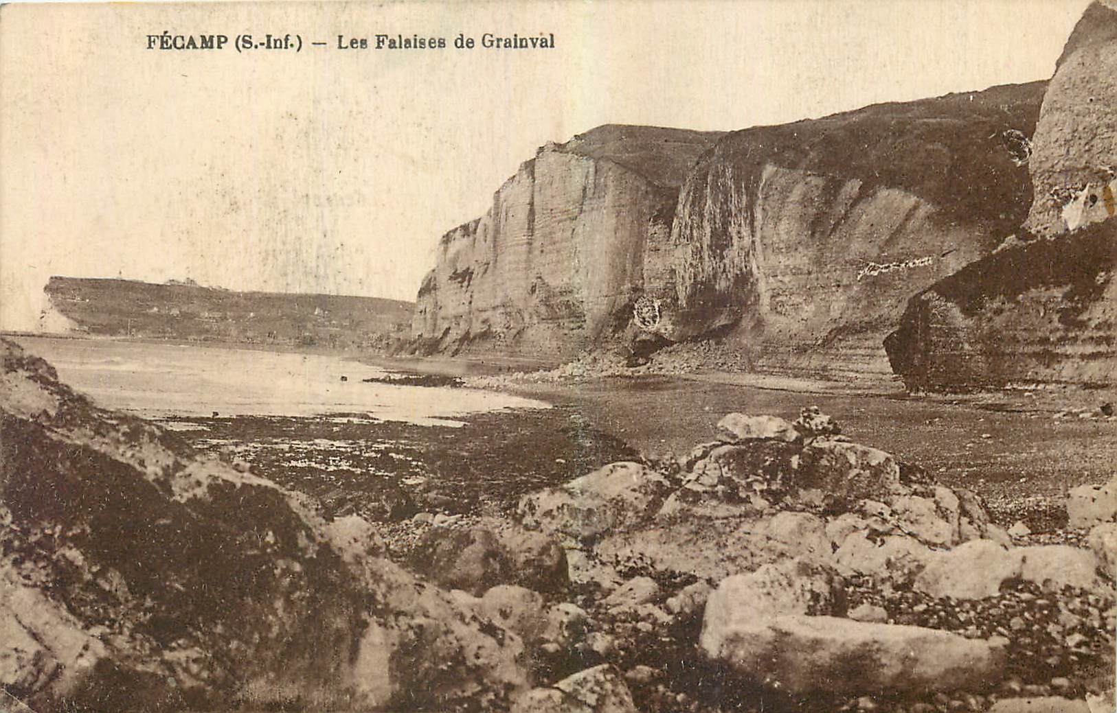 CPA Fecamp S inf Les Falaises de Grainval 