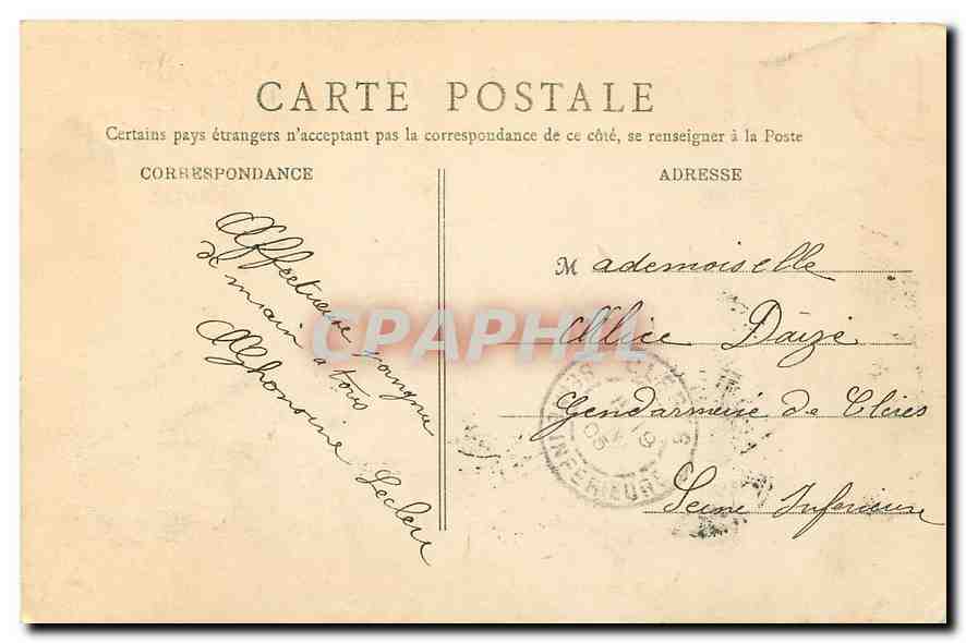 CPA Rouen Eglise Saint Sever Vue Rue d'Elbeuf — Rückseite