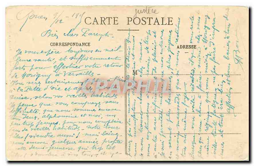 CPA Rouen Le Christ et le Platond du Palais de justice  — Verso