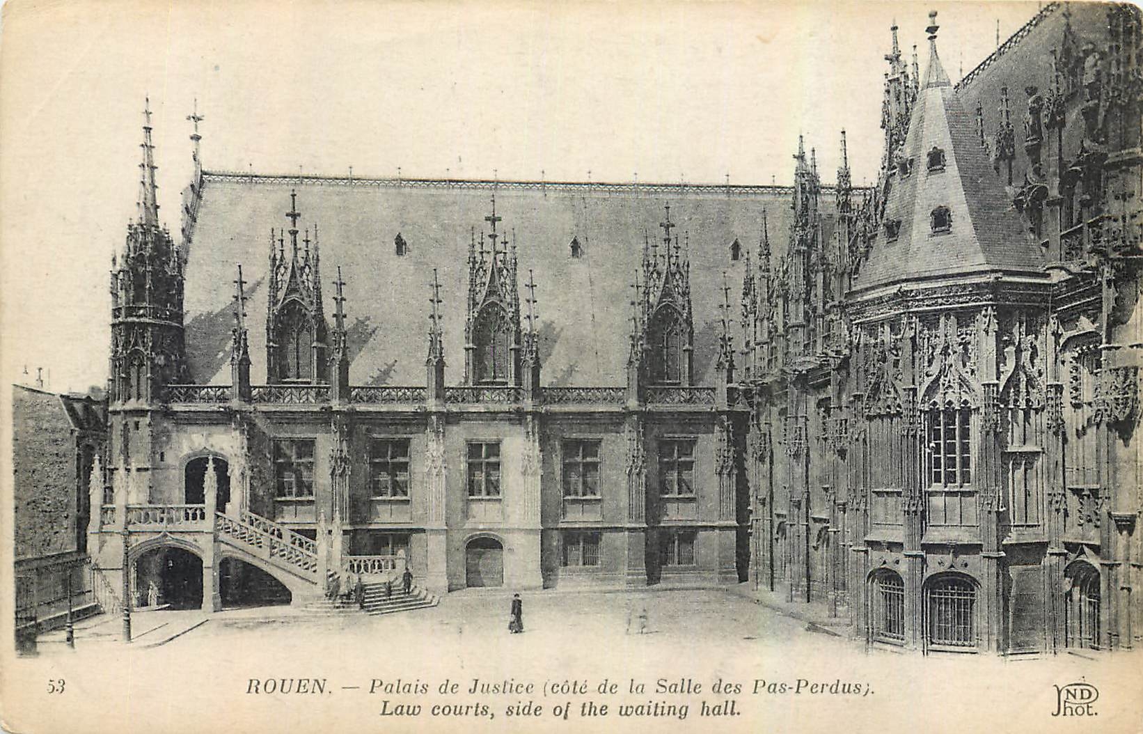 CPA Rouen Palais de Justice cote de la Salle des Pas Perdus 
