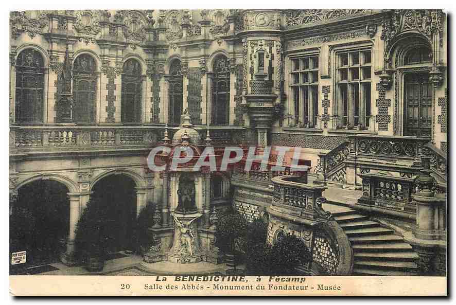 CPA La Benedictine a Fecamp Salle des Abbes Monument du Fondateur Musee 