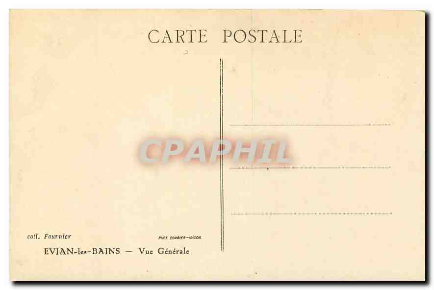 CPA Evian les Bains Vue Generale  — Verso