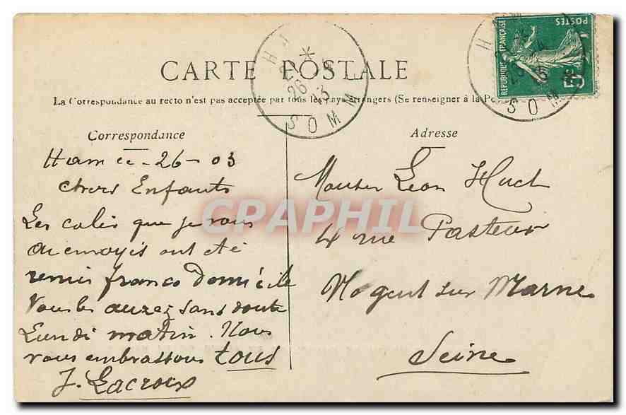 CPA Clarens Chateau de Chatelard et Alpes de la Savoie  — Rückseite