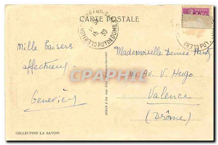 CPA Lac d'Annecy Talloires Le Debarcadere  — Verso