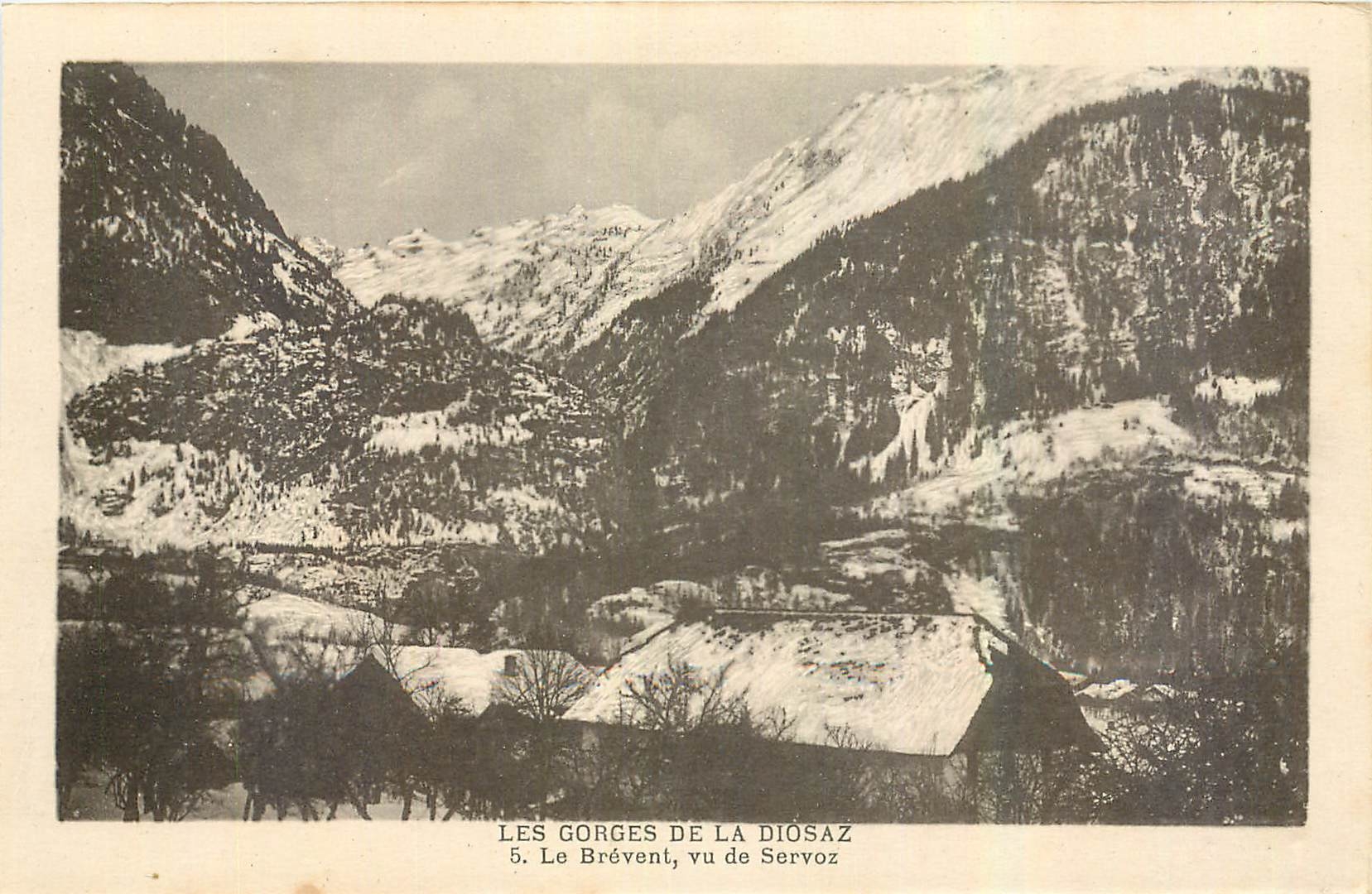 CPA Les Gorges de la Diosaz Le Brevent vu de Servoz 