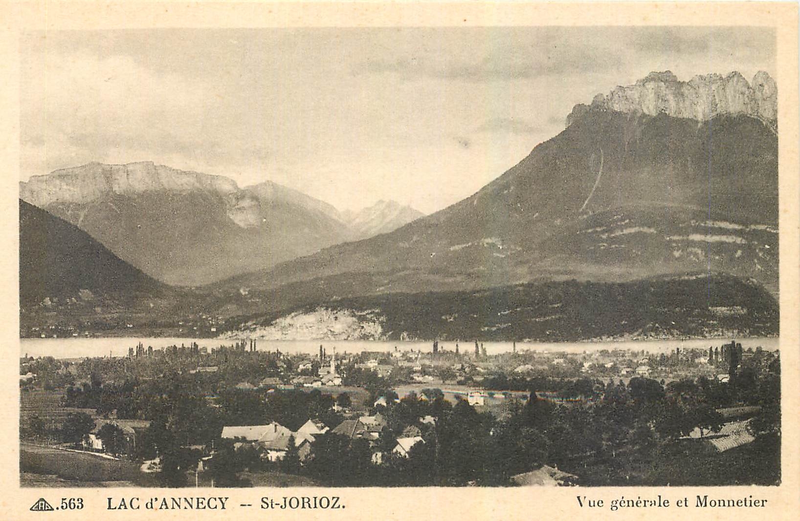 LAC d'ANNECY -- St-JORIOZ — Vue générale et Monnetier — n°563