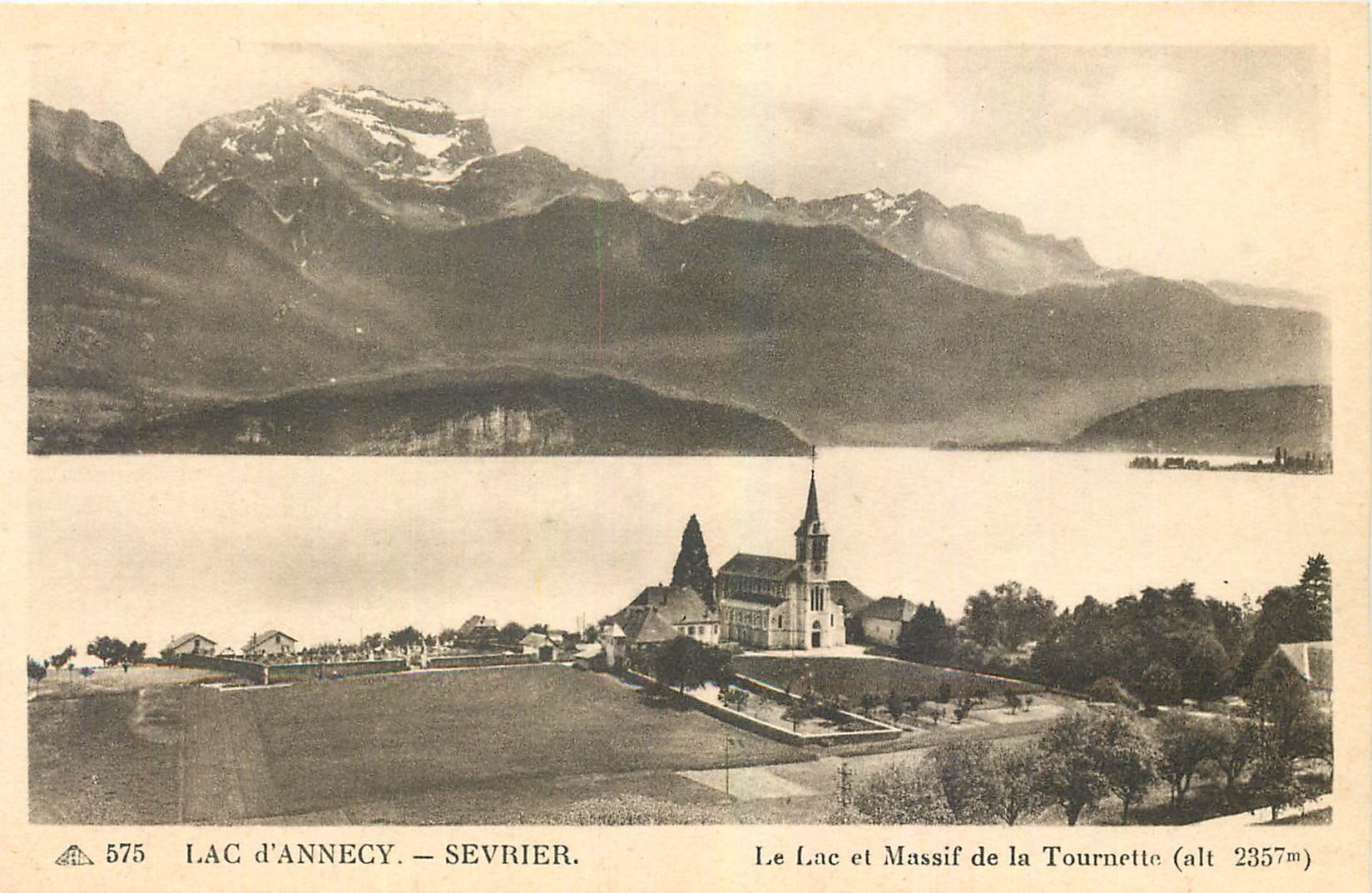 CPA Lac d'Annecy Sevrier Le Lac et Massif de la Tournette 