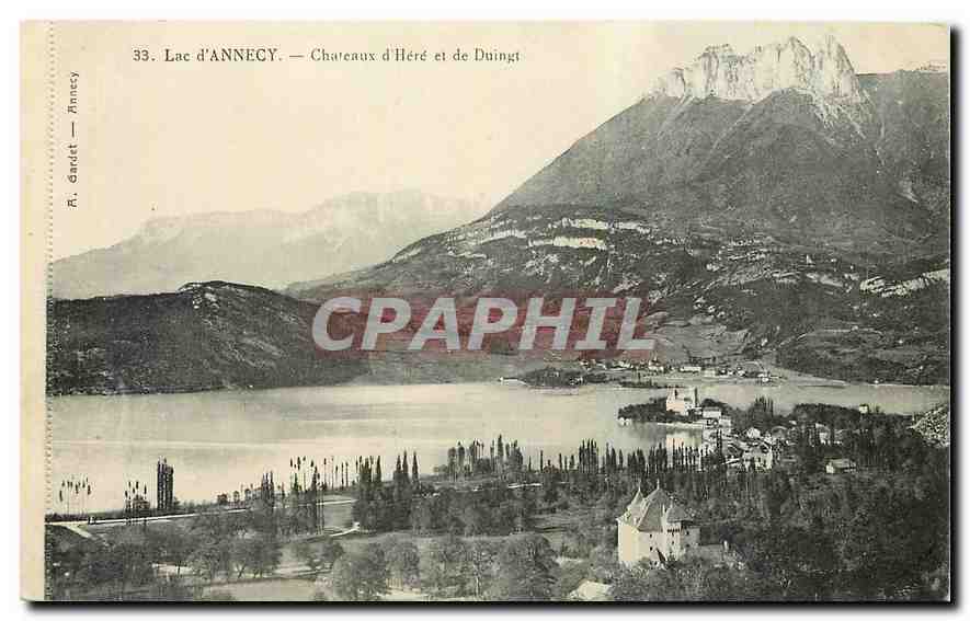 CPA Lac d'Annecy Chateau d'Here et de Duingt 
